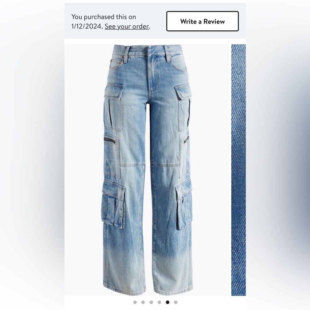 NWT Alice + Olivia Cay Cargo Jeans 27